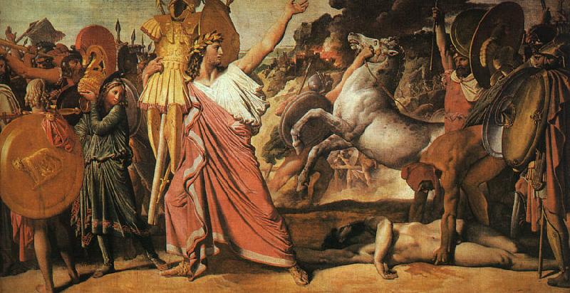 Jean-Auguste Dominique Ingres Romulas, Conqueror of Acron oil painting image
